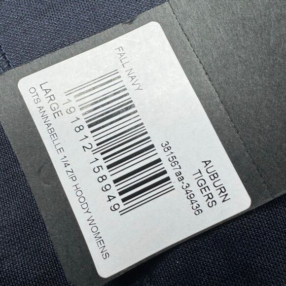 NWT OTS Auburn Tigers 1/4 Zip Movk Neck Hoodies Woman’s L Black/Navy Orange NCAA - Picture 9 of 11